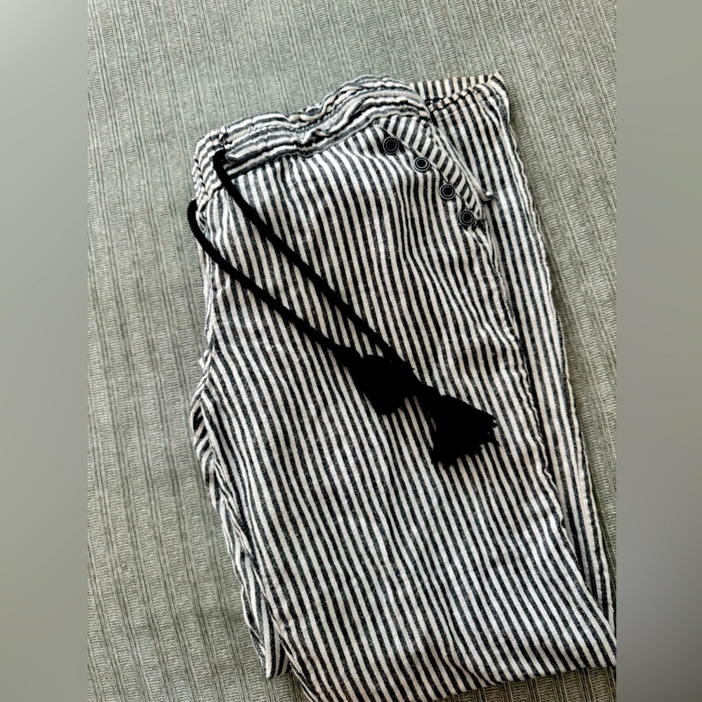 Wide leg linen pants